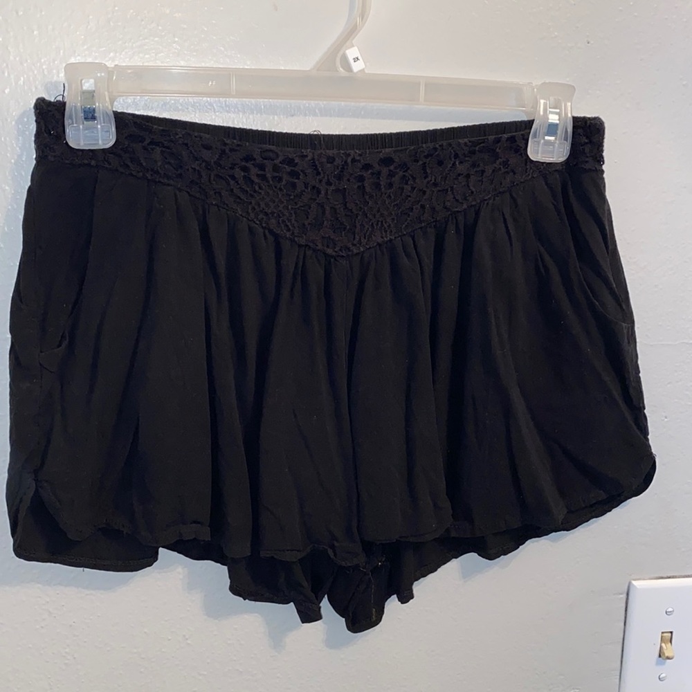 Black Swim Suit Cover-Up Shorts